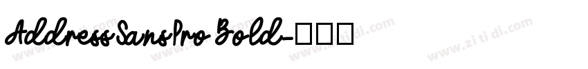 AddressSansPro Bold字体转换